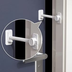 TEMU 손가락 찌르기 방지 기능이 있는 조절 가능한 애완동물 문 스토퍼 - 광택 메탈 마감, 강한 플라스틱 구조, 개 & 고양이용