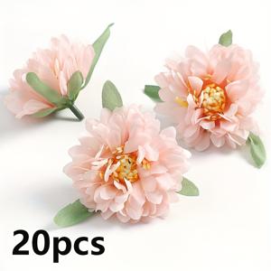 TEMU 20개 실크 수국 꽃 머리, 6.5cm 인공 수술 꽃다발 DIY 홈 데코, 파티, 결혼식 벽, 크리스마스, 데이, 추수감사절, 어머니의 날, 아버지의 날 - 용기 미포함, 휴일 장식 | 리얼리스틱 실크 꽃 | 컬러풀 실크 블룸