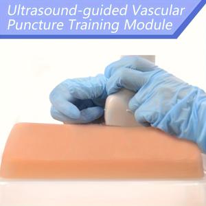TEMU 4.72인치 피부 색상 초음파 가이드 혈관 펑션 훈련 모듈, 2X6mm 및 8mm의 3개의 시뮬레이션 혈관 포함, 초음파 가이드 하에 혈관 탐색 및 니들 삽입과 같은 기술 훈련용으로 설계됨.