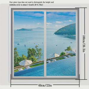 TEMU 원피스 가정용 모기장 창문용, 후크와 스냅 패스터 포함 간편 설치, 보이지 않는 방충 커튼, 탈부착 및 세탁 가능