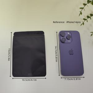 TEMU 플랫 블랙 알루미늄 호일 파우치, 매트 블랙 자동 밀봉 백, 주얼리 산화 방지 밀폐 봉투, 식품 보관 포장백, 불투명 (50개입), 여행 정리용, 내구성 플라스틱, 밀폐 용기, 홈 오거나이저