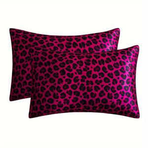 TEMU 새틴 베개커버, 새틴 베개커버 2pcs, 두 조각 프린트 창의적인 새틴 베개커버, 부드럽고 화려한 색상의 고급스러운 홈 침실 장식용