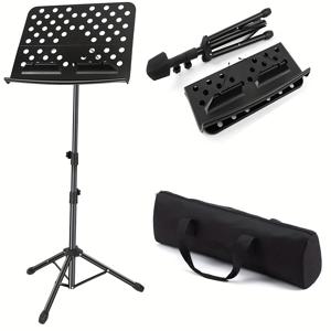 TEMU 대형 악보대 휴대용, ABS 악보 랙, 휴대용 악보대, 접이식 조절식 악보대, 악기 공연, 밴드 및 여행에 적합