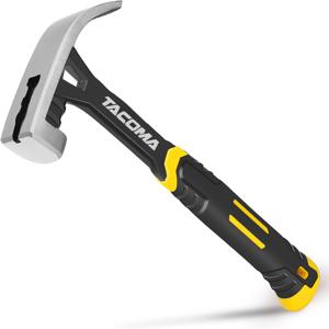 TEMU 나일론 손잡이가 있는 22온스 직선형/곡선형 클로 해머, 단조식 높은 머리 1개 포함, 장인, 석공, 목수, 정비공, 금속 기술자, 보석상, 기계공에게 이상적이고 편리한 공구