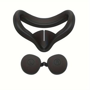 TEMU 오커스 퀘스트 2 VR 마스크 및 렌즈 먼지 덮개에 적합한 고품질 실리콘 보호 케이스. 낙하 및 스크래치 방지 기능 제공, 세척 및 청소 용이, VR 게이밍 액세서리, 크리스마스, 추수감사절 선물로 사용 가능