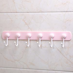 TEMU 회전 후크 6개가 달린 접착식 벽걸이, 핑크 블루 그레이 벽 선반 후크, 모자와 코트 걸기에 완벽, 주방용품과 수건을 걸기에 이상적, 주방 및 침실용, 1개