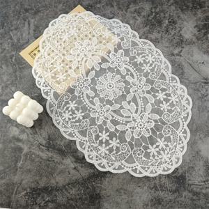 TEMU 싱글팩 플레이스매트, 북유럽풍 오픈워크 테이블 커버, 타원형 테이블 매트
