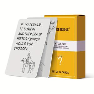 TEMU 1개 파티 엔터테인먼트 대화 카드 게임, 테이블탑 게임, 성인용 장난감, 커플을 위한 흥미로운 토론 촉진, 할로윈/크리스마스/추수감사절 선물, 파티 게임 데이트 나이트에 적합 | 54장 카드 |