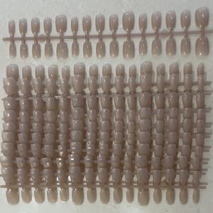 TEMU 300개입 10스트립 프레스온 시나몬 숏 직사각형 네일팁, 15가지 사이즈의 숏 스퀘어 인조네일, 매니큐어 DIY에 적합, 쉽게 붙이고 제거 가능