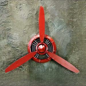 TEMU 빈티지 인더스트리얼 월 스컬프처 - 프로펠러 블레이드 시계 철제 금속 벽 장식, 기하학 패턴 레트로 홈 데코, 거실/바/카페용 시즌 장식 (할로윈/크리스마스/이스터/발렌타인데이/추수감사절)