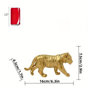 TEMU 1개, 인기 레진 걷는 호랑이 조각상, 인터넷 유명인 복제 장식품, 독특한 디자인 스태츄, 트렌디 데스크탑 장식, 거실 장식용 아이템, 공부 방 예술 작품, 입구 풍수 행운의 부적, 매장 디스플레이, 사무실 액세서리, 동물 피규어, 레진 공예, 소형 상징, 휴일 선물, 경제적인 홈 데코