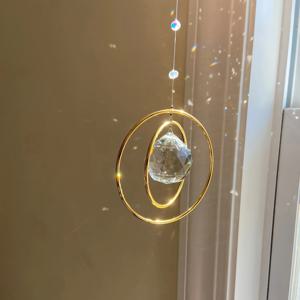 TEMU 창문 걸이 캐쳐 1개, 유리 공 프림스 햇빛 캐쳐 걸이 장식