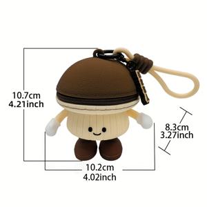 TEMU 3D 카툰 실리콘 가지 디자인 동전 지갑, 당근 모양 수납 파우치, 휴대용 감자 모양 내부 파우치