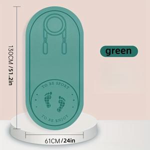 TEMU 1개 미끄럼 방지 충격 흡수 줄넘기 매트 TPE 헤비듀티 홈짐, 요가, 피트니스, 흡수, 설치 (다양한 색상 옵션)