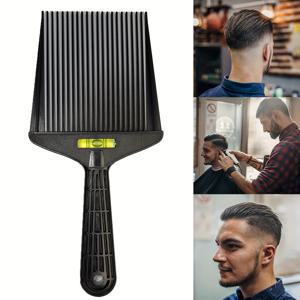TEMU 플랫탑 헤어 가이드 빗, 앞머리와 기름진 머리를 위한 이발사용 수평 빗, 이발사가 커팅 각도를 조절하는 레벨링 도구, 넓은 치아 스타일링 도구, 홈 살롱에 적합한 신랑의 빗