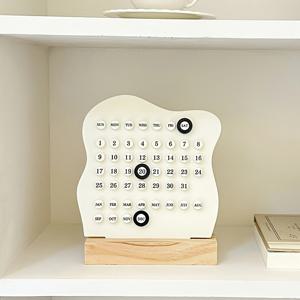 TEMU 수제 영구 캘린더 링 테이블 캘린더 데스크탑 장식품, 고품질 아크릴 소재. 사진 촬영 소품으로도 사용 가능하며, 발렌타인데이 선물, 집들이 선물, 입사 선물, 졸업 선물, 결혼 선물로 적합합니다.