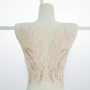 TEMU 1/2/3켤레, 핑크/카키/회색/빨간색 꽃 비즈 레이스 아플리케 패치, 자수 레이스 | 웨딩 드레스용