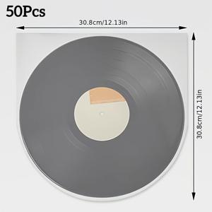 TEMU 비닐 레코드용 보호 내부 커버 50개입, LP용 정전기 방지 플라스틱 재질