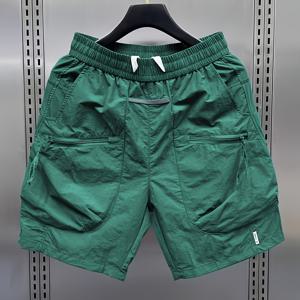 TEMU 유럽 및 미국 스타일 남성용 5부 반바지 신상 루즈핏 패션 다용도 트렌디 브랜드 캐주얼 멜빵 속건성 루즈 레그 팬츠 멀티 포켓 트렌디 남성