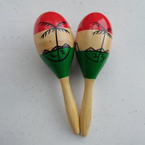 TEMU 코코넛 나무 패턴 손잡이 마라카스 2개 세트, 손으로 페인팅된 코코넛 나무 디자인, 손으로 흔드는 벨, 댄스 악기, 바 KTV 파티 벨, 댄스용 뮤직 마라카스, 생일 선물, 분위기 향상 악기, 리듬 악기