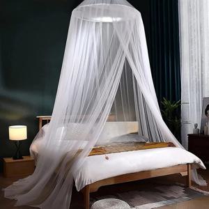 TEMU 오픈탑 돔 모기장, 100% 폴리에스터 캐노피 커튼 와이어 프레임, 손세탁 가능한 침대 커버, 스타일 강화 돔 모기장, 룸 침대 캐노피, 여름철 쾌적한 방충 행잉 텐트, 전기 불필요