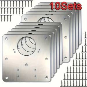 TEMU 힌지 수리 세트, 캐비닛 도어 수리용 힌지, 가구 수리 고정 부품, 연결 조각 보강 도구, 도어 캐비닛 힌지 수리 키트, 힌지(나사 포함), 캐비닛 힌지 수리 플레이트, 고정 브래킷