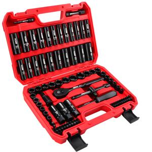 TEMU SEDY 96개입 3/8인치 드라이브 임팩트 소켓 렌치 및 비트 세트, SAE 5/16