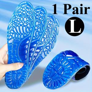 TEMU 1쌍의 4D 젤 마사지 충격 흡수 깔창 - 미끄럼 방지 실리콘 스포츠 쿠션 깔창, 러닝, 하이킹, 체육관용 인체공학적 디자인 - 남녀 공용 발 지원, 러닝 기어 | 질감 있는 그립 표면