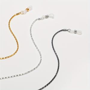 TEMU 금색, 은색, 검은색의 3개 안경 체인 세트. 금속 재질, 속이 빈 링크 디자인으로 안경을 들 수 있도록 완벽합니다.