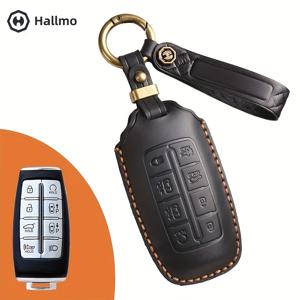 TEMU 현대 G80 & GV80용 맞춤형 키폭 커버 - 6버튼 키리스 엔트리 스마트 키 보호 케이스, 쉘 케이스, 간편한 설치