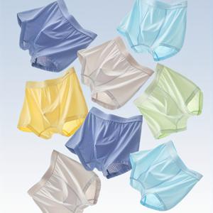 TEMU 남아용 속옷 8개, 아동용 복서 브리프, 부드럽고 편안하며 통기성 좋고 답답하지 않음, 고탄성 허리밴드, 통기성 있는 메쉬 디자인, 귀여운 단색 디자인, 사계절 착용 가능한 어린 남아용 포우े 스트레치 폴리아미드 반바지, 캐주얼, 스포츠, 여행용으로 적합, BLZ