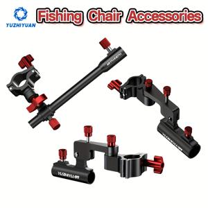 TEMU 유지원 낚시 의자 스탠드 세트, 회전 및 조절 가능한 마운팅 브래킷 포함, 미끼 홀더, 물고기 가드, 낚싯대 랙, 다양한 상황에 적합한 낚시 의자 액세서리, 전용 낚시 도구, 민물 낚시 장비