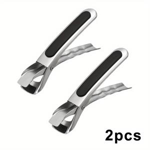 TEMU 1개/2개, 스테인리스 멀티퍼포즈 그리퍼 클립, 뜨거운 그릇 및 조리기구를 안전하게 들어올리는 쉬운 사용법, 전자레인지, 에어프라이어, 압력솥 및 오븐 호환 가능, 식기세척기 안전, 재사용 가능한 주방 도구