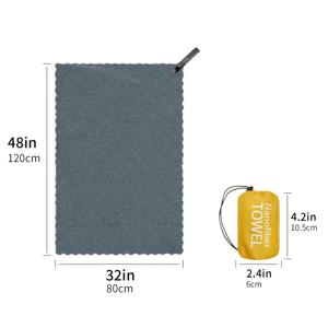 TEMU 1개 MUTAO 나노 쿨링 타월 휴대용 가방 포함 - 빠른 건조, 흡수력 좋은 컴팩트 & 경량 마이크로화이버 타월 캠핑, 체육관, 수영, 요가, 여행용 - 2가지 사이즈 선택 가능, 휴대용 타월, 체육관 필수품, 현대적 디자인, 퀵드라이 원단