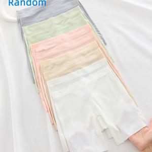 TEMU 랜덤 10개입 여아용 안전 속옷, 여아용 레깅스, 여아용 단색 레이스 장식 레깅스, 여아용 반바지, 여아용 蜜视防止 얕은 그린, 얕은 살구색, 얕은 핑크, 얕은 그레이, 화이트, 혼합 색상, 순수, 부드러운, 편안한, 통기성 좋은, 안전 속옷과 팬티 겸용, 蜜视防止 속옷, 얇은 스타일 BLZ