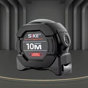 TEMU 하이테크 형광 스틸 줄자 - 고강도 강화형 수축식 줄자, 자동 잠금 설계, 레이저 각인 눈금 - 스타일리시한 블랙 케이스, 어두운 환경에서도 쉽게 읽을 수 있는 고대비 다크 모드, 건설 현장 및 가정용으로 적합, 읽기 쉬운 디자인, 목수 및 건설 현장에 필수품