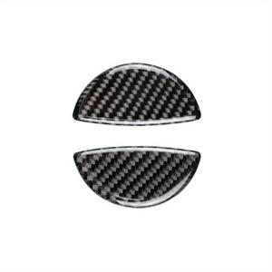 TEMU 미니 쿠퍼 모델 R55, R56, R60, R61, F55, F54, F60 내부 도어 핸들용 카본 파이버 스티커 2개 세트, 내부 업그레이드