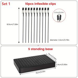 TEMU 모델 페인팅 스탠드 베이스와 10개 메탈 악어 클립 스티커 포함 모델 제작 빌딩 툴 키트