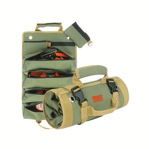 TEMU 헤비 듀티 하드웨어 롤러 툴 백, 롤러 하드웨어 툴 파우치 - 다용도 가정용 수리 도구 보관 가방, 하드웨어 도구 보관 팩, 롤업 전기 기술자 가방, 차량용 하드웨어 도구를 위한 자동차 서스펜션 보관 가방