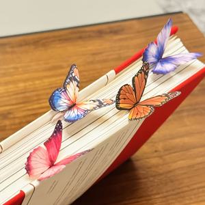 TEMU 4개/1세트 생생한 3D 나비 종이 책갈피 (정보 카드 포함) - 산뜻하고 귀여운 학생용 독서 보조품, 이상적인 특별한 선물 아이디어, 학생 책갈피, 유머러스한 책갈피, 튼튼한 책갈피