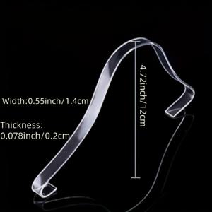 TEMU 10개 투명 아크릴 신발 진열 세트 - 여성 신발에 적합한 스타일리시 스탠드, 샌들 및 신발에 완벽 - 내구성이 뛰어나고 조절 가능한 지지 삽입물, 소매점 및 가정용으로 이상적, 신발 추가품