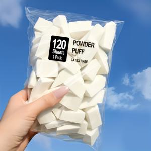 TEMU 120개 메이크업 스펀지: 파운데이션, 블러셔, 네일 아트, 공예 및 페인팅용 삼각형 화장 스펀지, 정밀한 블렌딩 및 매끄러운 마무리를 위한 엣지 특징, 일회용