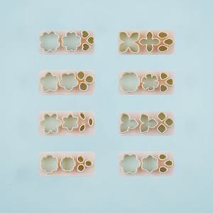 TEMU 8개 세트 꽃잎 모양 입체 플라워 DIY 소프트 세라믹 클레이 몰드 고정밀 다이컷 필름, 폴리머 클레이 커팅 필름, 핸드메이드 주얼리 펜던트 제작 키트, 냉장고 스티커 만들기용 클레이 몰드