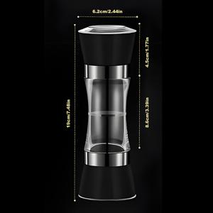 TEMU 2-in-1 듀얼 헤드 스테인리스 스틸 후추 분쇄기, 향신료 가루, 진작분, 로즈마리, 천일염, 수동 주방 분쇄병 세트