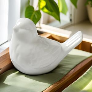 TEMU 1개 창의적이고 세련된 심플 스타일 홈 데코, 귀여운 도자기 새 디자인 크리스마스 선물용 데스크 장식품, 다양한 색상, TV 캐비닛·와인 캐비닛·책상 장식에 적합, 기분 좋은 분위기 제공