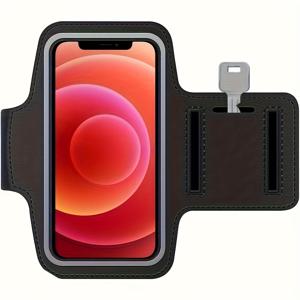 TEMU MMOBIEL 스포츠 폰 홀더, 아이폰 16 프로 맥스/15 프로 맥스/14 프로 맥스 및 기타 기기 호환 가능 - 최대 7.5인치 지원, 키링 포함 조절 가능한 스포츠 마운트 - 블랙