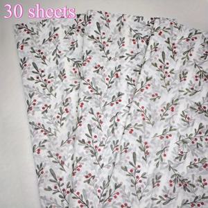 TEMU 30/100매, 크리스마스 트리 씨앗 꽃무늬 티슈 페이퍼, 20x14인치, 얇은 종이 라이닝, 선물 포장용, 의류 습기 보호, 와인 포장, 선물 상자 충전, 깨지기 쉬운 물품 보호, 휴일 및 파티 장식, 발렌타인데이 선물, 크리스마스 선물에 이상적