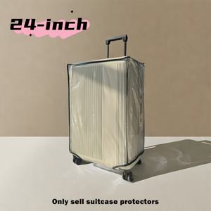 TEMU 방수 여행 가방 보호 커버, 스크래치 및 먼지 방지, 내구성 좋은 여행 액세서리, 대부분의 여행 가방에 적합한 다양한 크기로 제공, 강화된 가장자리 디자인, 출장에 필수적, 매끄러운 표면, 20인치, 24인치에 적합