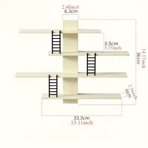 TEMU 다용도 층층 벽걸이 디스플레이 선반 - 컬렉터블, 장난감 및 화장품을 위한 DIY 우주 테마 수납 - 튼튼한 금속 프레임과 견고한 검은 다리, 룸 장식