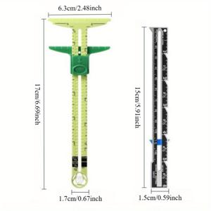 TEMU 가정용 DIY 패브릭 재단자 2개, 핸드메이드 帕치워크 재단 및 포지셔닝자, 단추공 여백 평행선 재봉자, 알루미늄-플라스틱 캘리퍼스